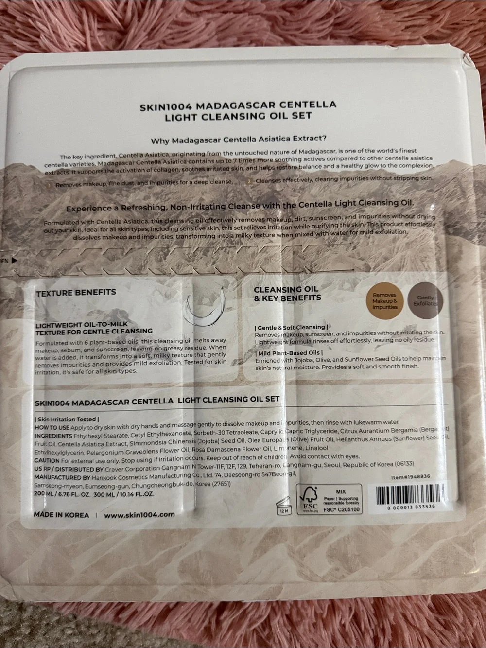 Madagascar Centella Light Cleansing Oil Set